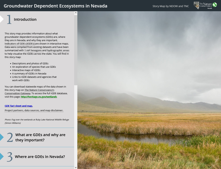 Summary map of Nevada groundwater-dependent ecosystems